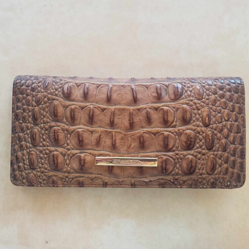 BRAHMIN GENUINE LEATHER SADDLE PARK WALLET - NEW without Tag
